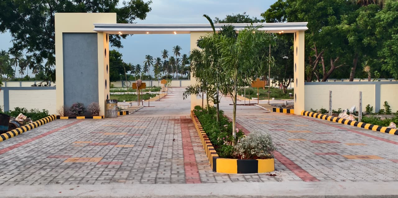 CKP Garden completed residential project entrance in Manikandam Kallikudi, Trichy