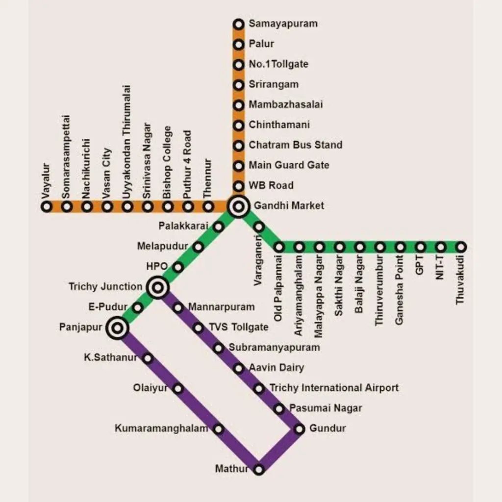 Proposed Sathanur Metro Station route map near CKP Emerald Panjapur