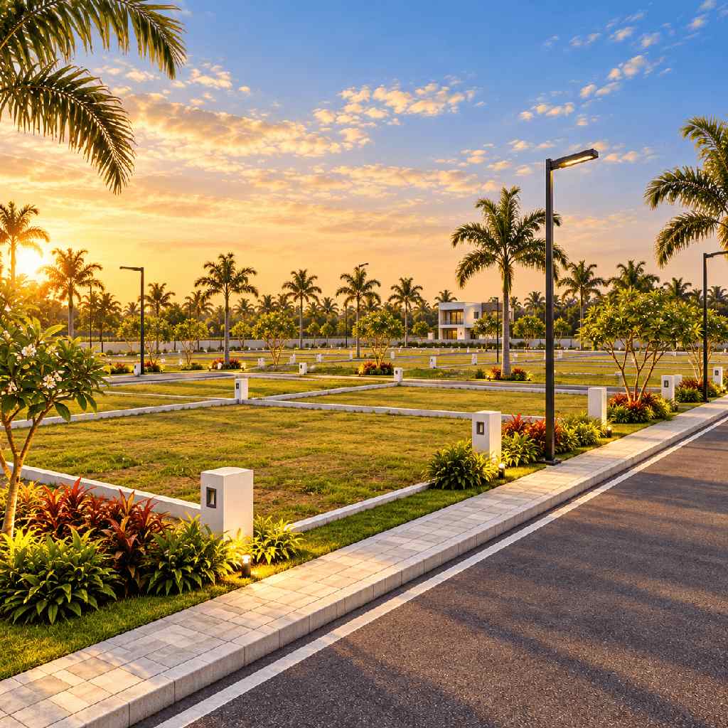 Clearly divided residential plots at CKP Emerald, Panjapur