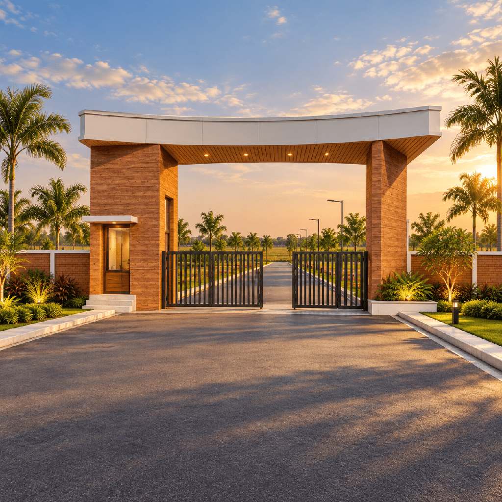 Proposed gated entrance of CKP Emerald at Panjapur